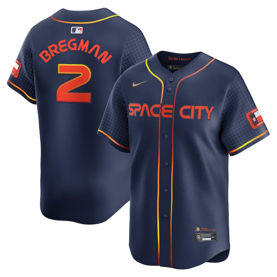 Men Houston Astros #2 Alex Bregman Nike Navy City Connect Limited Player MLB Jersey->houston astros->MLB Jersey